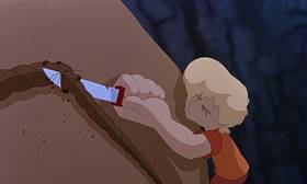 Screenshots from the 1990 Disney cartoon The Rescuers Down Under