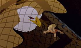 Screenshots from the 1990 Disney cartoon The Rescuers Down Under