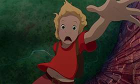 Screenshots from the 1990 Disney cartoon The Rescuers Down Under