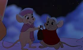 Screenshots from the 1990 Disney cartoon The Rescuers Down Under