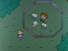 Screenshots from the 1991 Klasky Csupo cartoon Barbeque Story