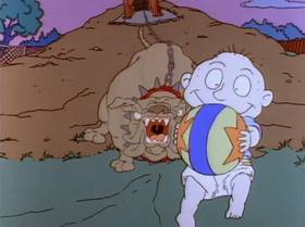 Screenshots from the 1991 Klasky Csupo cartoon Barbeque Story