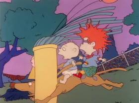 Screenshots from the 1991 Klasky Csupo cartoon Barbeque Story