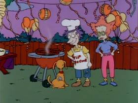 Screenshots from the 1991 Klasky Csupo cartoon Barbeque Story
