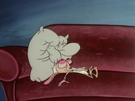 Screenshots from the 1991 Spumco cartoon The Big Shot