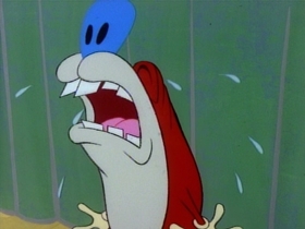 Screenshots from the 1991 Spumco cartoon The Big Shot