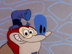 Screenshots from the 1991 Spumco cartoon The Big Shot