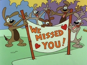 Screenshots from the 1991 Warner Bros. Television cartoon The Dog the Turtle Story