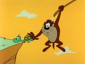 Screenshots from the 1991 Warner Bros. Television cartoon The Dog the Turtle Story