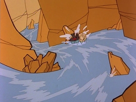 Screenshots from the 1991 Warner Bros. Television cartoon The Dog the Turtle Story