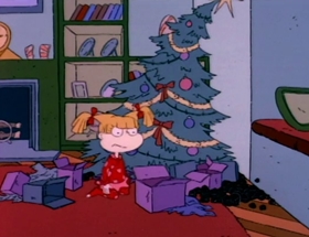 Screenshots from the 1992 Klasky Csupo cartoon The Santa Experience