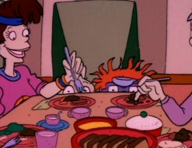 Screenshots from the 1992 Klasky Csupo cartoon The Santa Experience