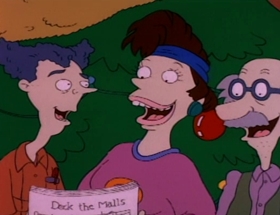 Screenshots from the 1992 Klasky Csupo cartoon The Santa Experience