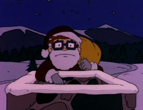 Screenshots from the 1992 Klasky Csupo cartoon The Santa Experience