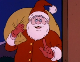 Screenshots from the 1992 Klasky Csupo cartoon The Santa Experience