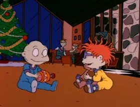 Screenshots from the 1992 Klasky Csupo cartoon The Santa Experience