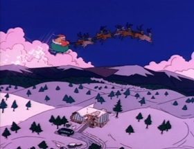 Screenshots from the 1992 Klasky Csupo cartoon The Santa Experience
