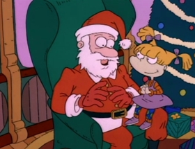 Screenshots from the 1992 Klasky Csupo cartoon The Santa Experience