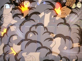 Screenshots from the 1992 Warner Bros. Television cartoon Christmas With the Joker