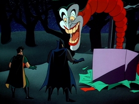 Screenshots from the 1992 Warner Bros. Television cartoon Christmas With the Joker