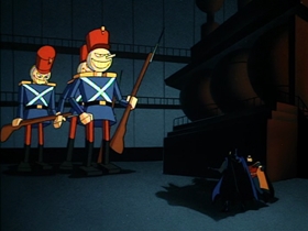 Screenshots from the 1992 Warner Bros. Television cartoon Christmas With the Joker