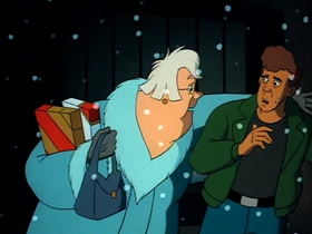 Screenshots from the 1992 Warner Bros. Television cartoon Christmas With the Joker