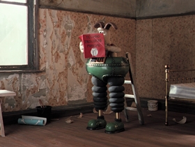 Screenshots from the 1993 Aardman cartoon The Wrong Trousers