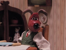 Screenshots from the 1993 Aardman cartoon The Wrong Trousers