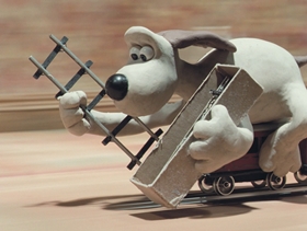 Screenshots from the 1993 Aardman cartoon The Wrong Trousers