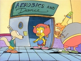 Screenshots from the 1993 Games Animation cartoon No Pain, No Gain