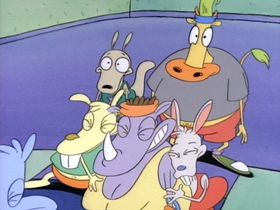 Screenshots from the 1993 Games Animation cartoon No Pain, No Gain