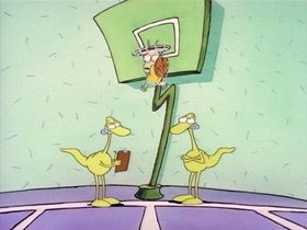 Screenshots from the 1993 Games Animation cartoon No Pain, No Gain