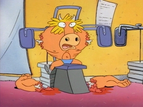 Screenshots from the 1993 Games Animation cartoon No Pain, No Gain