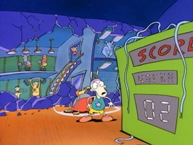 Screenshots from the 1993 Games Animation cartoon No Pain, No Gain