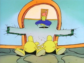 Screenshots from the 1993 Games Animation cartoon No Pain, No Gain