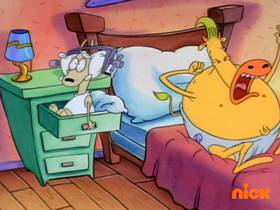 Screenshots from the 1993 Games Animation cartoon Bedfellows