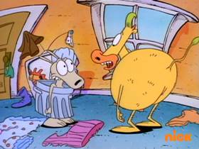 Screenshots from the 1993 Games Animation cartoon Bedfellows