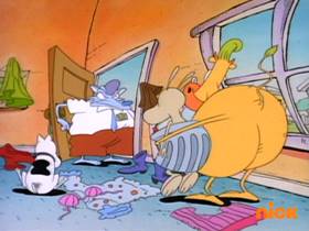 Screenshots from the 1993 Games Animation cartoon Bedfellows