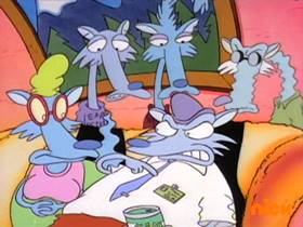 Screenshots from the 1993 Games Animation cartoon Bedfellows