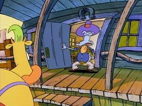 Screenshots from the 1993 Games Animation cartoon The Good, the Bad, and the Wallaby