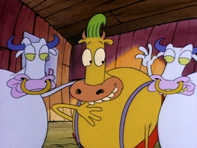 Screenshots from the 1993 Games Animation cartoon The Good, the Bad, and the Wallaby