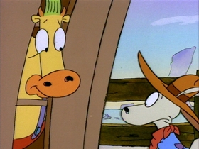 Screenshots from the 1993 Games Animation cartoon The Good, the Bad, and the Wallaby