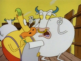 Screenshots from the 1993 Games Animation cartoon The Good, the Bad, and the Wallaby