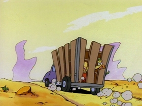 Screenshots from the 1993 Games Animation cartoon The Good, the Bad, and the Wallaby