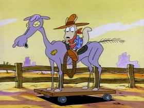 Screenshots from the 1993 Games Animation cartoon The Good, the Bad, and the Wallaby