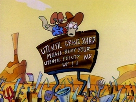 Screenshots from the 1993 Games Animation cartoon The Good, the Bad, and the Wallaby