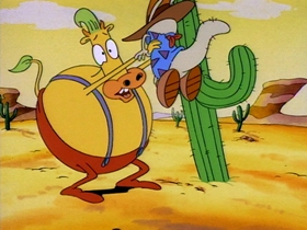 Screenshots from the 1993 Games Animation cartoon The Good, the Bad, and the Wallaby