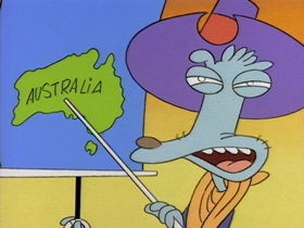Screenshots from the 1993 Games Animation cartoon The Good, the Bad, and the Wallaby