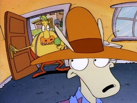 Screenshots from the 1993 Games Animation cartoon The Good, the Bad, and the Wallaby