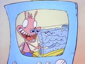 Screenshots from the 1993 Games Animation cartoon A Sucker for the Suck-O-Matic